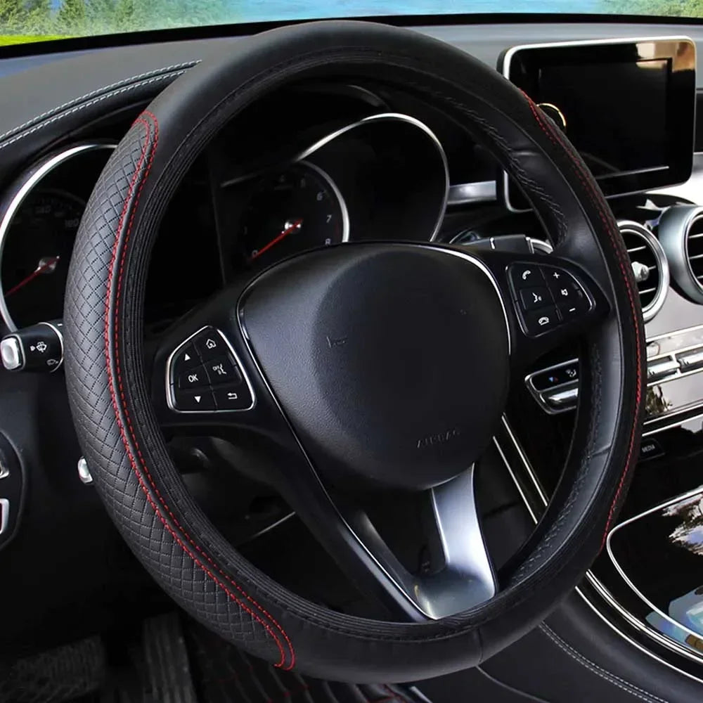 Universal Car Steering Wheel Cover Anti-Slip Micro Fiber Leather detail view