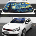 Starry Night Van Gogh Art Windshield Sun Shade | Car SUV Truck Front Window Protect additional angle