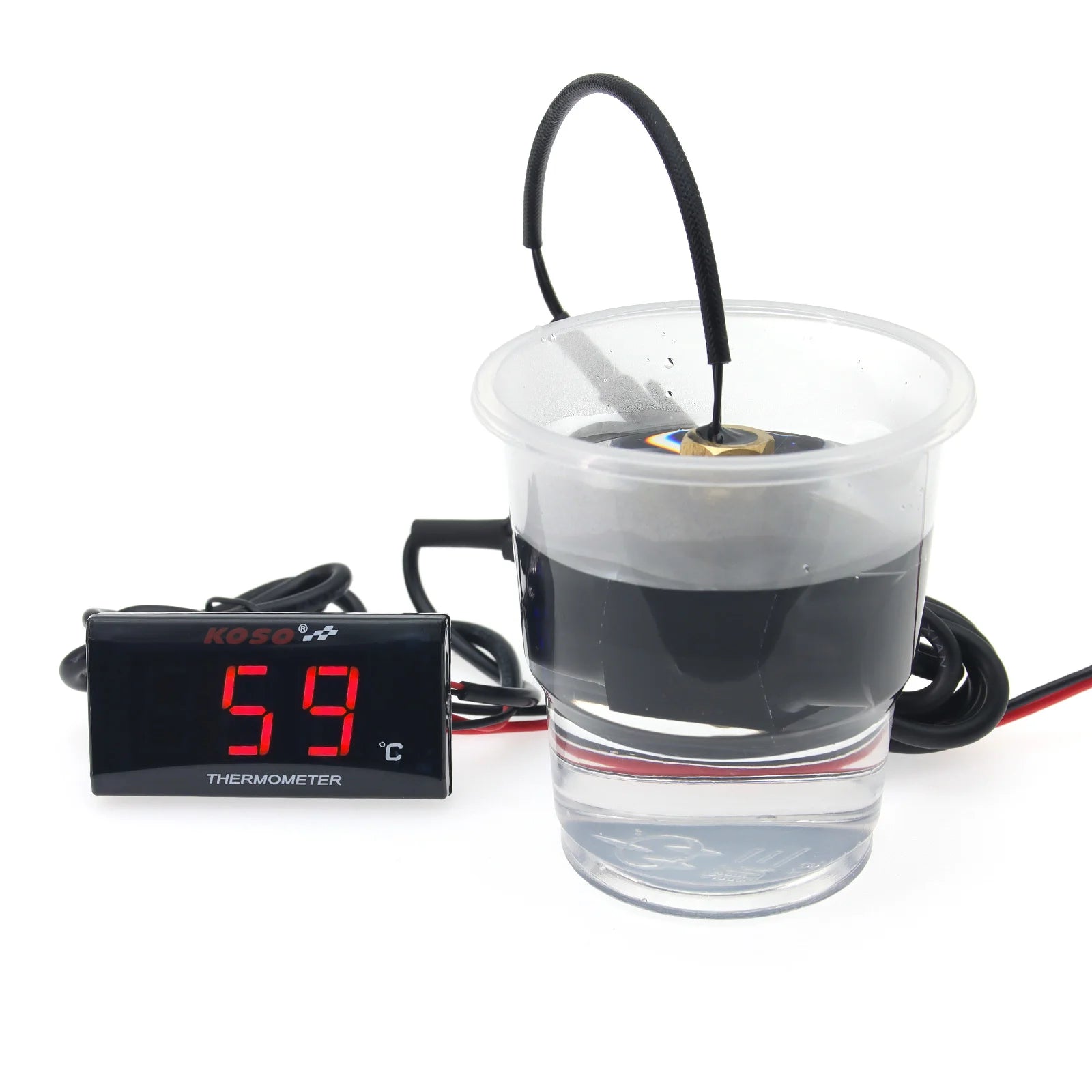 Motorcycle Water Temperature Gauge | Koso Style 12V Digital Thermometer for XMAX250 NMAX detail view