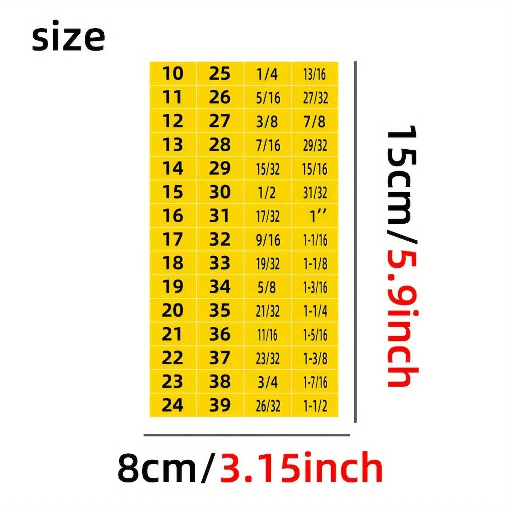 60pcs Mechanical Drive Socket Label Stickers Quick and Easy Reminder Sticker Toolbox Ext detail view