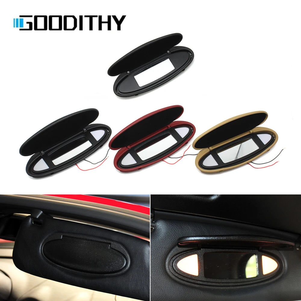 For Porsche Boxster Cayman 986 987 CARRELA TARGA GT2 GT3 996 997 Car Makeup Vanity Sun Visor Shade Mirror Cover Assembly