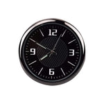 Black Car Clock Analog Alarm Clock Round Display Car RV Truck Interior Dash Mount electronic Quartz Clocks Car Gadgets
