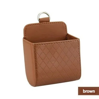 Car Leather Storage Box, Car Air Outlet Hanging Storage Bag, Dashboard, Mobile Phone Gla detail view