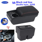For Ford Fiesta Armrest Box For Ford Fiesta MK7 Car Armrest 2009-2017 Storage Box Interior Dedicated Retrofit Car Accessories