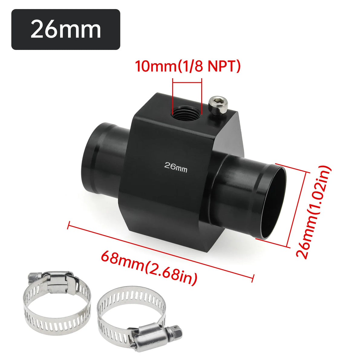 HD Universal Water Temperature Voltmeter Gauge | 2 in 1 Digital Car Gauge with Temp additional angle