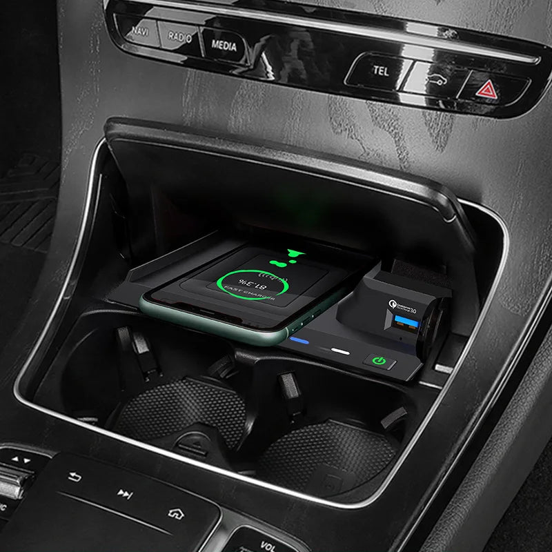 Wireless Charger For Mercedes Benz W205 C43 C63 AMG GLC43 GLC63 X253 C /GLC-Class Mob alternate view