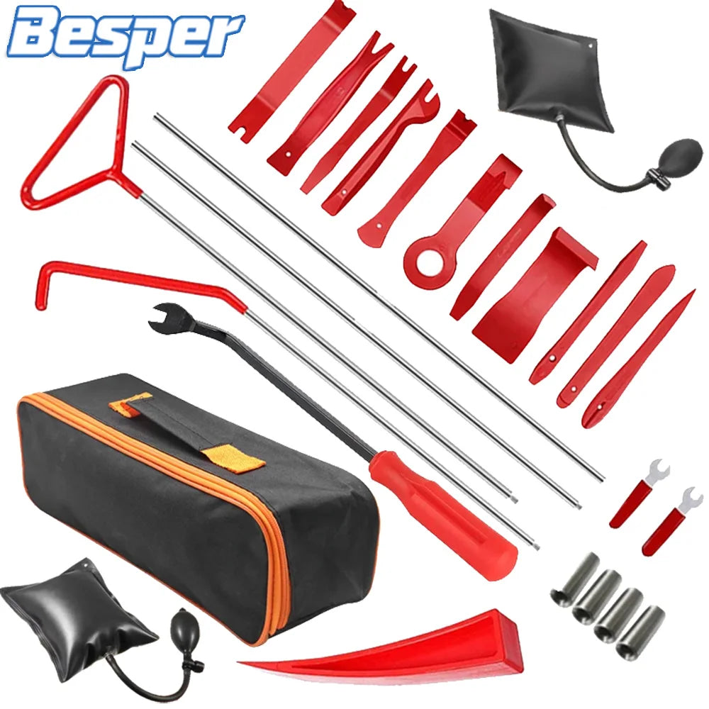 26/17/10/11PCS Car Wedge Pump Locksmith Thickened Door Repair Air Cushion Emergency Open Unlock Tool