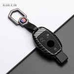 ABS Carbon Fiber Style Car Key Case Cover For Mercedes Benz A B C E Class GLS GLA GLK GLC CLS CLA AMG W204 W205 W212 W463 W176