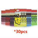 Leaf Shape Car Air Freshener | Natural Scented Tea Paper Hanging Perfume Family Pack close-up view