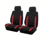 AUTO PLUS Sports Universal Polyester Car Seat Cover Set Fit Most Car Plain Fabric Bico close-up view