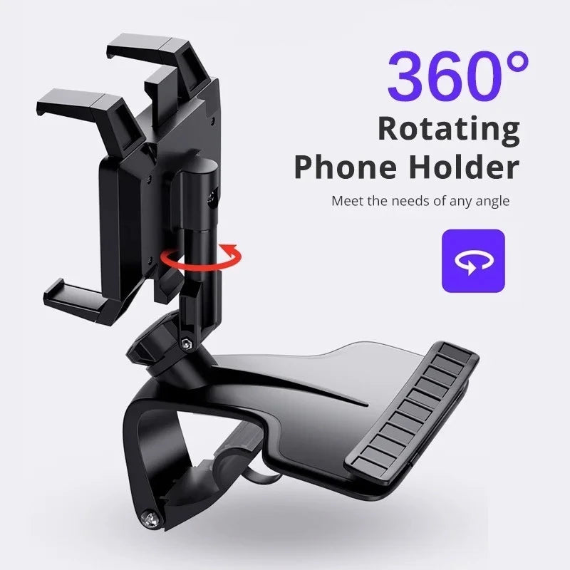 Car Phone Holder with Hidden Number Plate, 360 Rotatable Dashboard Mount lifestyle view