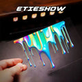 Car Interior Stickers with Dopamine Coloured Fluid Paint Vinyl Reflective | Car Dec additional angle