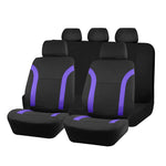 AUTO PLUS Sports Universal Polyester Car Seat Cover Set Fit Most Car Plain Fabric Bicolo detail view