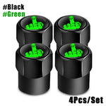 Red Skull Valve Stem Caps | 4-Pack Aluminum Alloy Tire Valve Covers for Cars, Truck additional angle