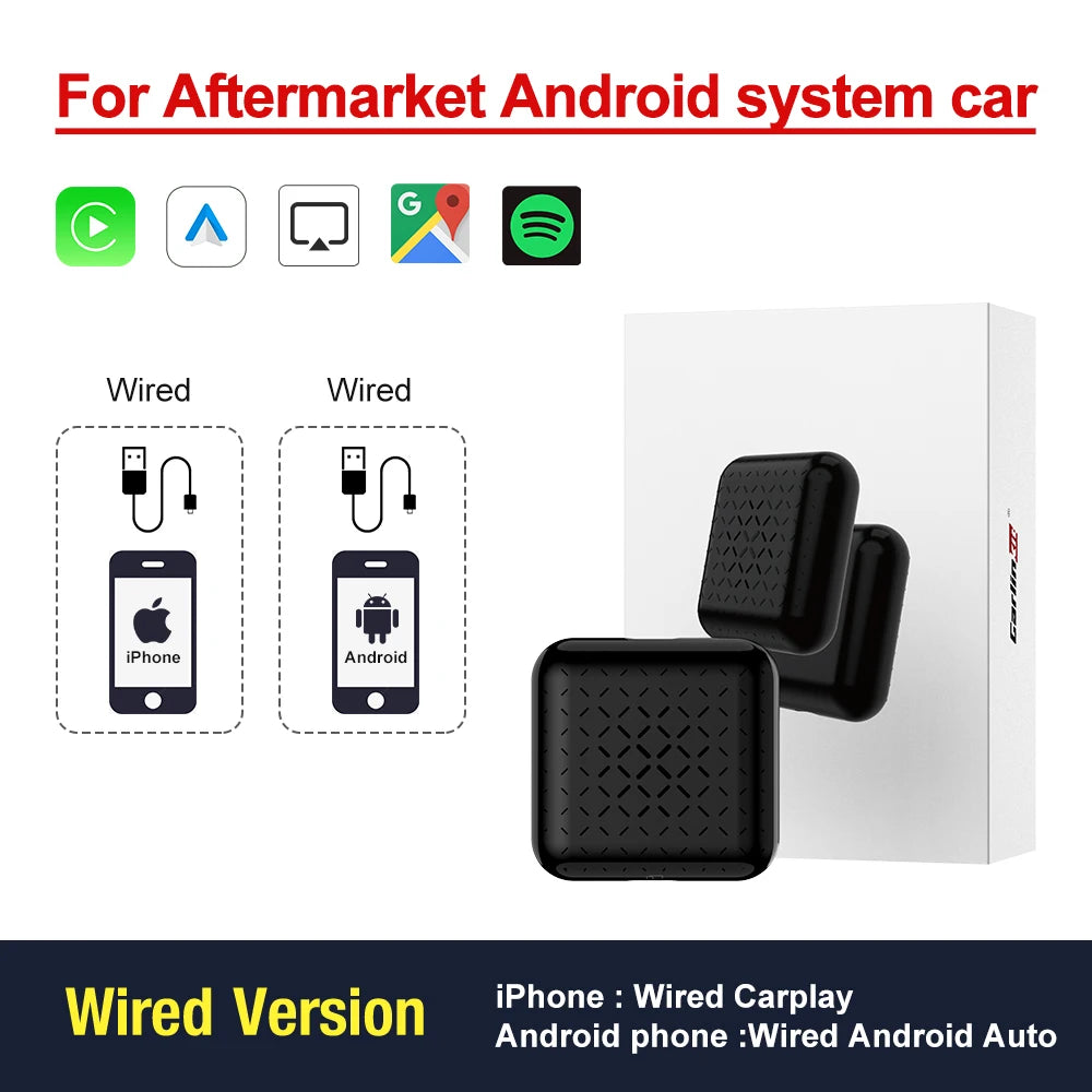 CarlinKit Wred & Wireless Android Auto & CarPlay Dongle Car USB Adapter For Aftermarket detail view