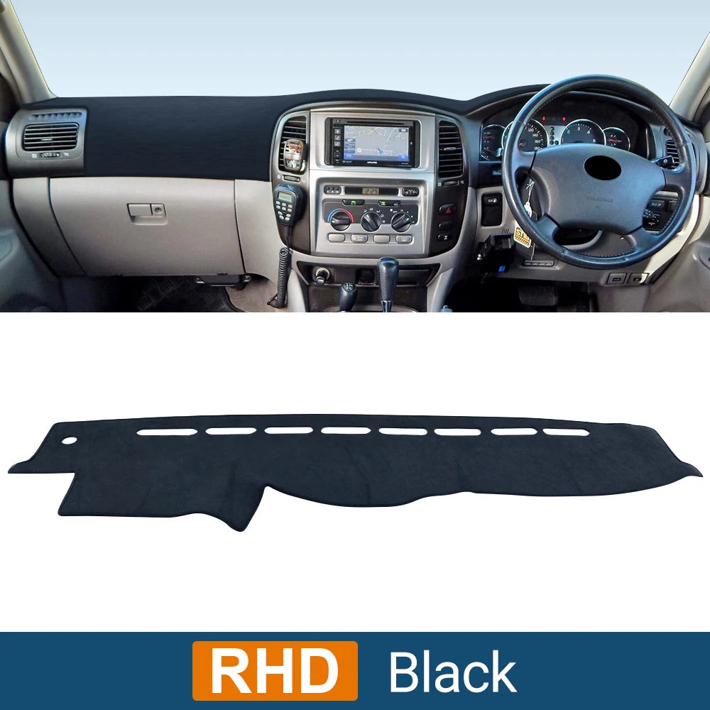 Toyota Land Cruiser 100 LC100 Dashboard Cover | Anti-UV Carpet Non-Slip Mat 1998-2007 detail view