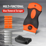 Auto Glass Cleaning Scraper Tool for Car Windows Stickers Non Scratch Scraper with Metal+Plastic Bla