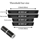 Carbon Fiber Car Door Sill Protector Trunk Guard Bumper Stickers Decals for Honda CR-V CRV Logo 2021 2019 2018 2017 Accessories