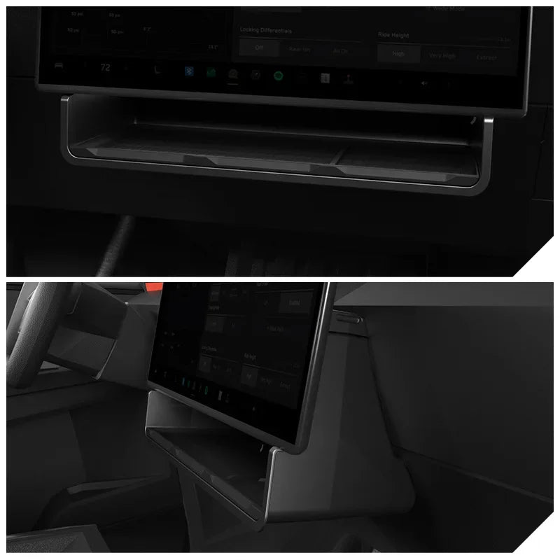 Under Screen Storage Box for Tesla Cybertruck 2024-2025 Central Control Hidden Storag lifestyle view