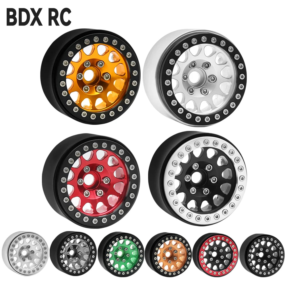 Metal 1.9 Beadlock Wheel Rim Hub for 1/10 RC Crawler D90