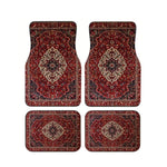 Red Bohemian Paisley Print Car Floor Mats 4Pcs Universal Anti-Slip Auto Carpet Interi alternate view