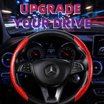 Anti‑Slip Carbon Fiber Steering Wheel Cover Ergonomic Hand Grip Wear‑Resistant Car Inter detail view