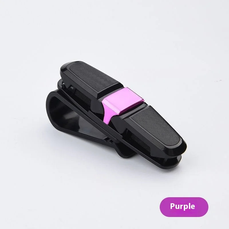 80-degree Rotating Multi-functional Car Eyeglass Storage Clip Bidirectional Automobile close-up view