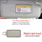 Car Interior Front Sun Shade Visor Makeup Cosmetic Mirror Cover For Mercedes Benz C GLC Class W205  W253 C180 C200 GLC260 GLC300