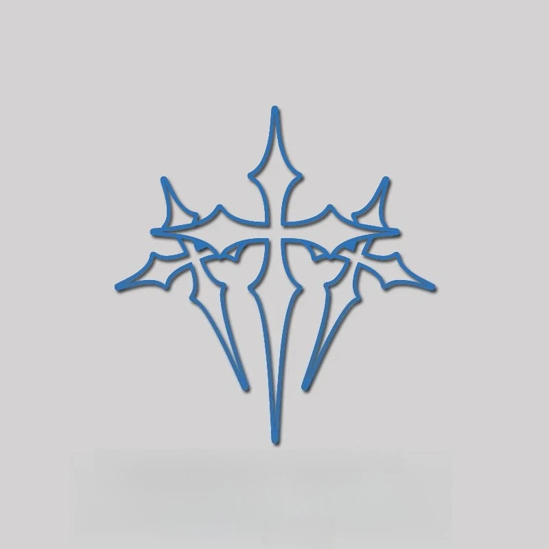 High-Quality Three-Cross Car Stickers Waterproof PVC Faith Automotive Decal Customizable detail view