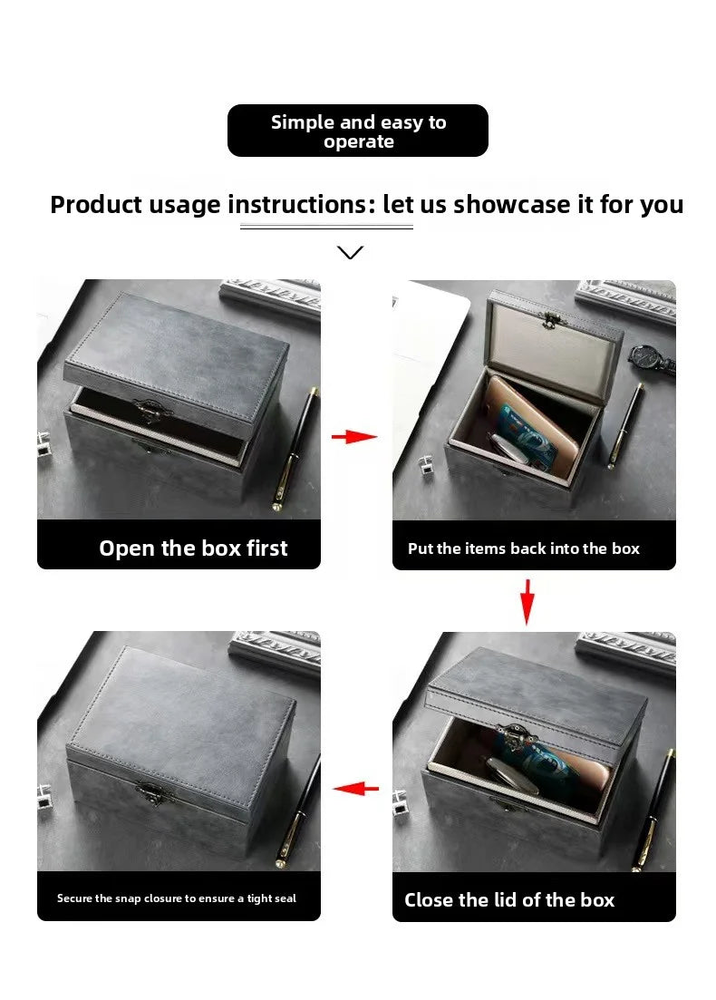 Faraday Box for Car Keys RFID Blocking Box Anti-Theft Keyless Fob Protector Approved Lar detail view