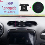 Magnetic Car Phone Holder For JEEP Renegade 2016 2017 2018 2019 2020 2021 15W Wireless Charging Phone Stand MagSafe Base