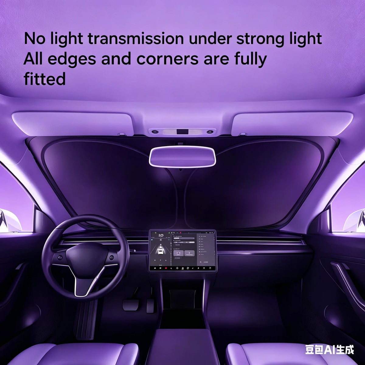 Car Front Windshield Sunshade Silver Titanium Heat Insulation lifestyle view
