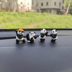Panda Car Ornaments Set 4 Pcs lifestyle view
