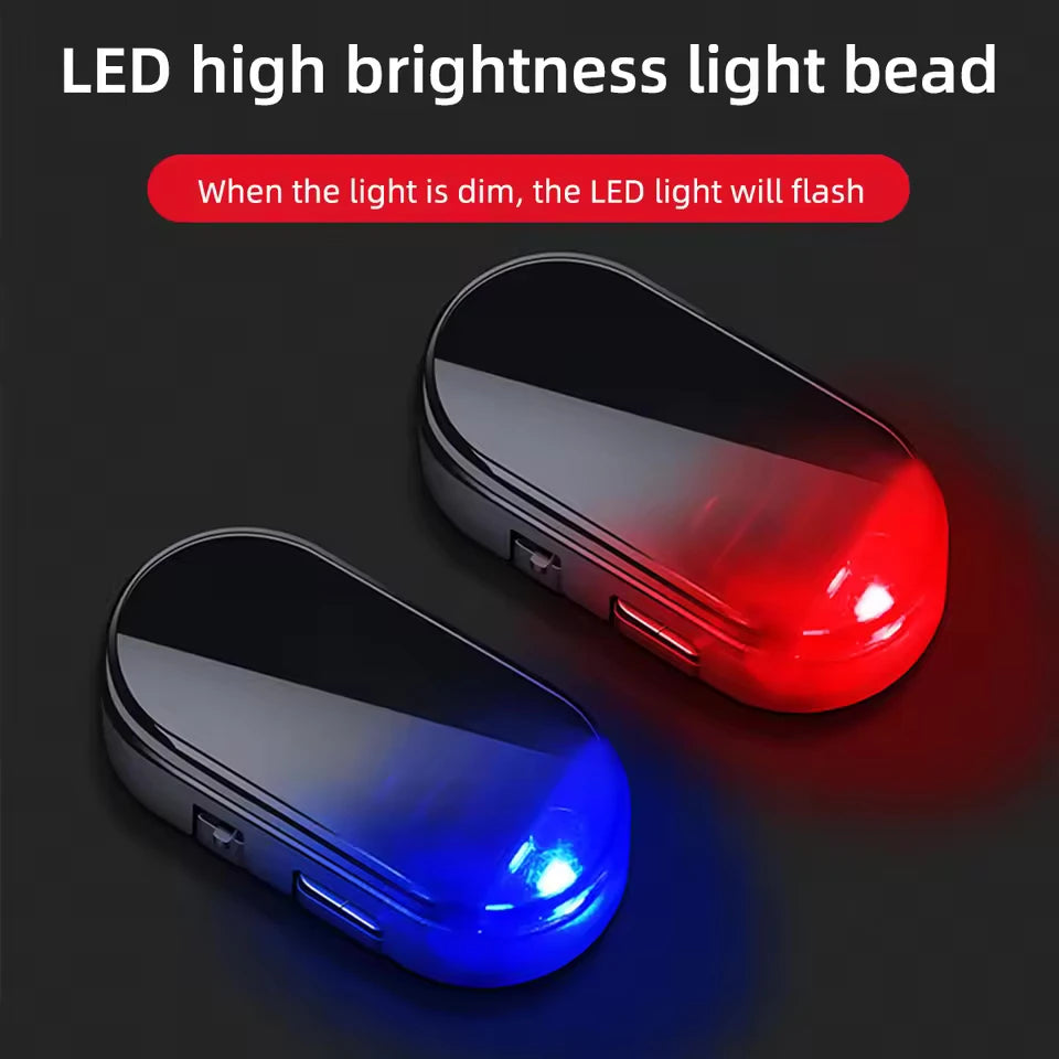 Car Fake Security Light Solar Powered Simulated Dummy Alarm Wireless Warning Anti-The alternate view