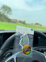 Dancing Frog Design "Sustainable Freshness" Long-Lasting Car Air Freshener - Aromatherapy Scented Paper Pendant, Suitable for Rearview Mirrors and Air Vents, Stress-Relief Fragrance Accessory, Car Air Freshener, Long-Lasting