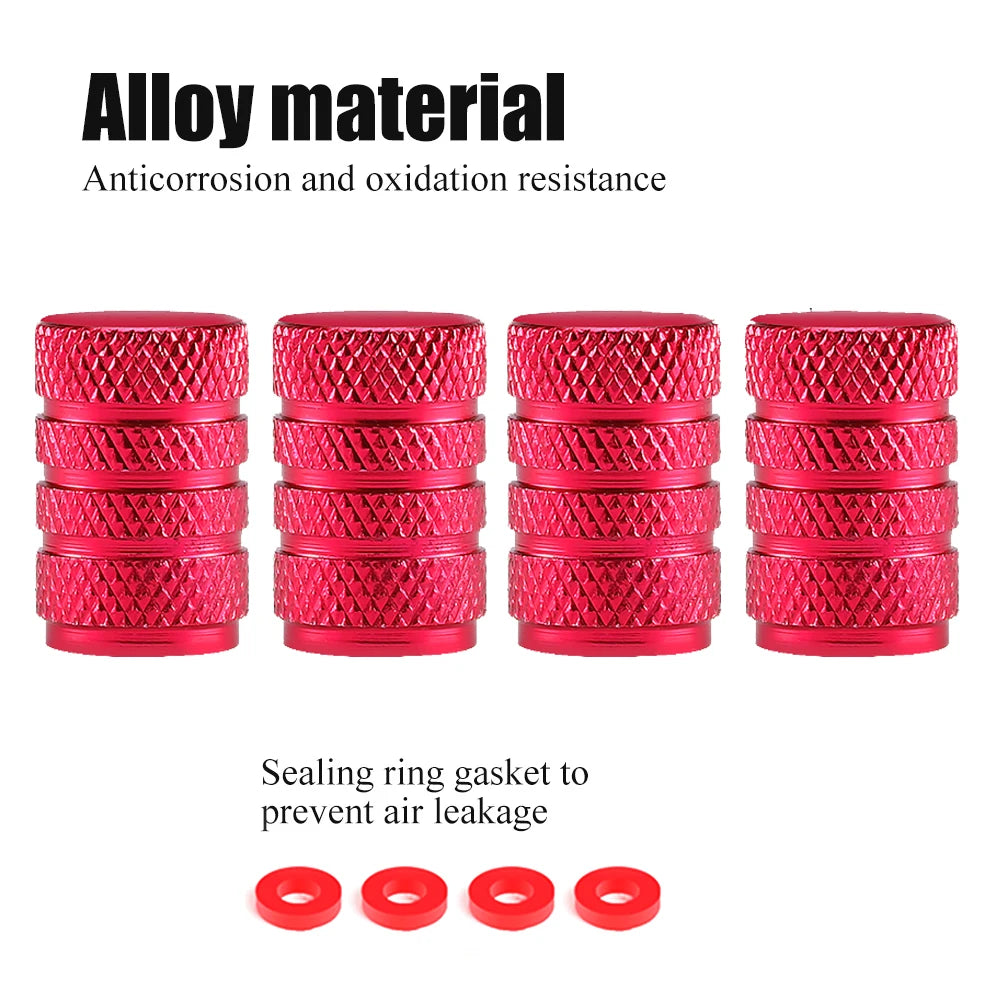 Aluminum Tire Valve Caps | Dustproof Universal Stem Covers for Cars, Bikes, Trucks, M lifestyle view