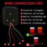 2pcs/set 16 LEDs Universal Tail Light Brake Reverse Light for Jeep Wrangler YJ TJ CJ (wi detail view