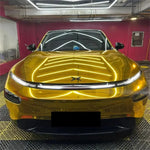 Glossy Gold Chrome Vinyl Wrap Film Car Motorcycle Sticker Waterproof Bubble Free Self lifestyle view