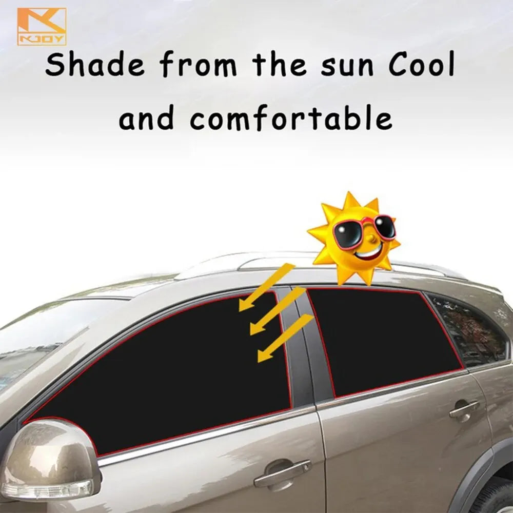Universal Car Sunshade Window with 10 Magnetic Suction | Heat Insulation Cloth Cover