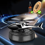 Solar Car Air Freshener Helicopter | Rotating Propeller Dashboard Diffuser