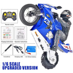 RC Motorcycle 1:10 Electric RC Drift Motorcycle with 4CH Remote Control additional angle