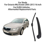 Rear Windscreen Wiper Arm Blade for Skoda Octavia Mk2 Estate 2005-2013 | 16 inch close-up view