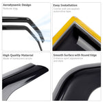 Side Window Deflectors for Jeep Wrangler JK 2007-2018 2/4-Door | Rain Shield & Weather close-up view
