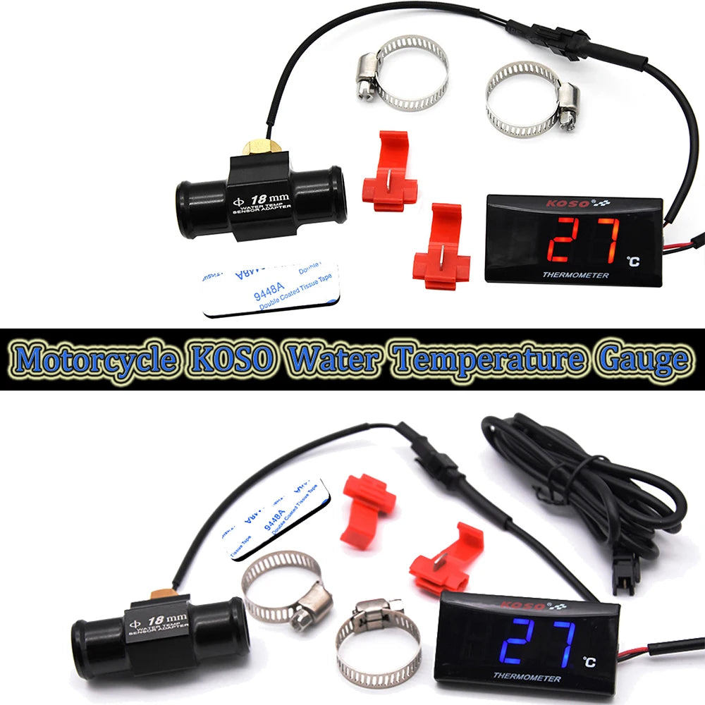 Motorcycle Water Temperature Gauge | Mini Temp Meter for Koso Sensor Compatible