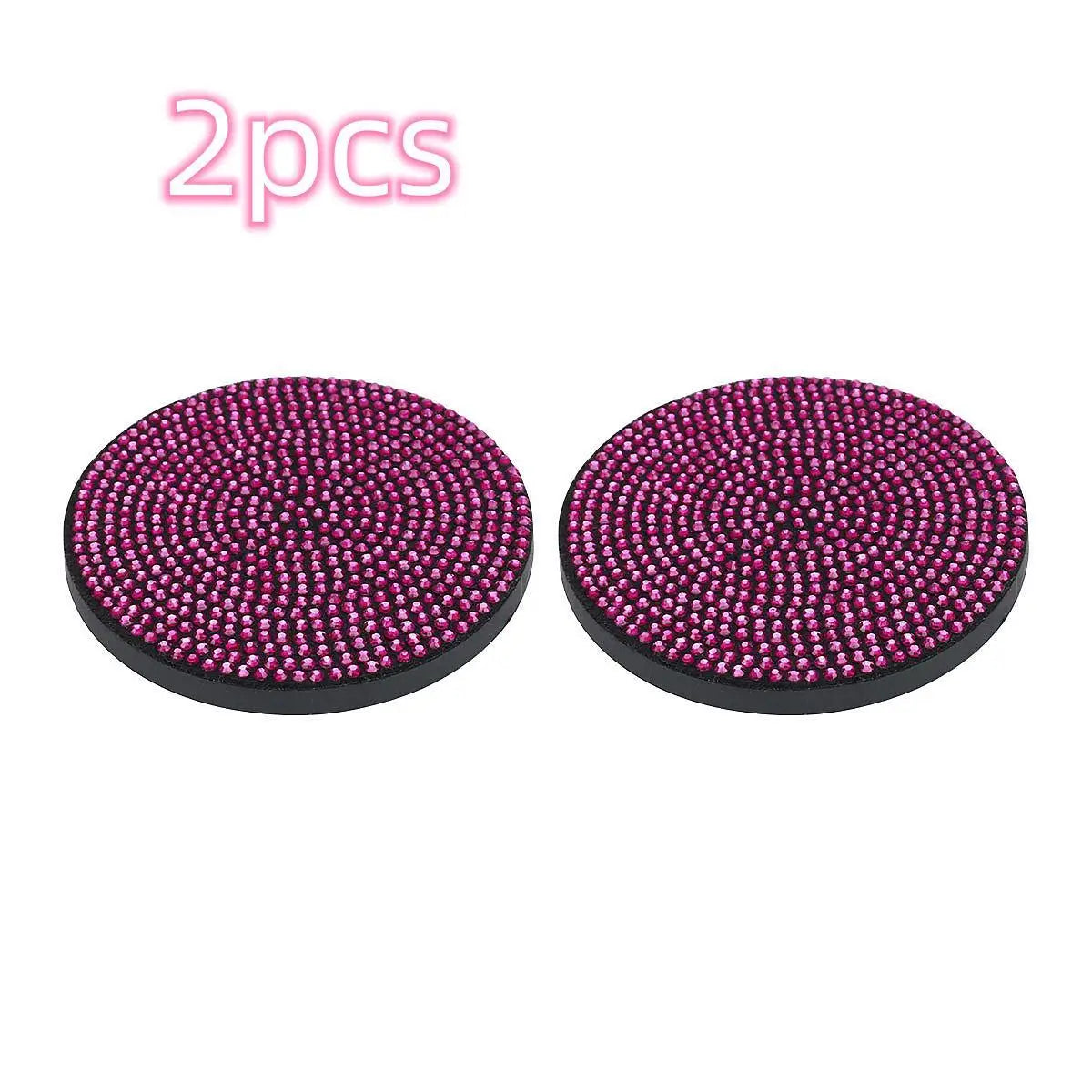 2pcs Imitation Diamond Bling Car Cup Holder Coasters
