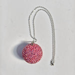 Car Crystal Ball Pendant Car Rearview Mirror Pendant Bling Bling Rhinestone Ball Car Interiot Decoration Car Accessories