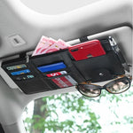 Car Sun Visor Card Holder Storage Box Sunglasses Clip