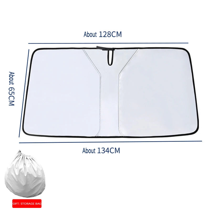 Car Front Window Sunshade Cover | Foldable UV Protection Auto Sun Shade alternate view