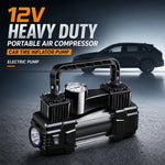 12V Heavy Duty With Portable Air Compressor Car Tire Inflator Electric Pump Auto