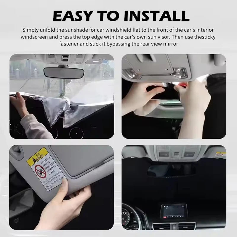 Front Windshield Sunshade Cover For Audi A5 2007-2026, UV Block, Heat Insulation, I additional angle